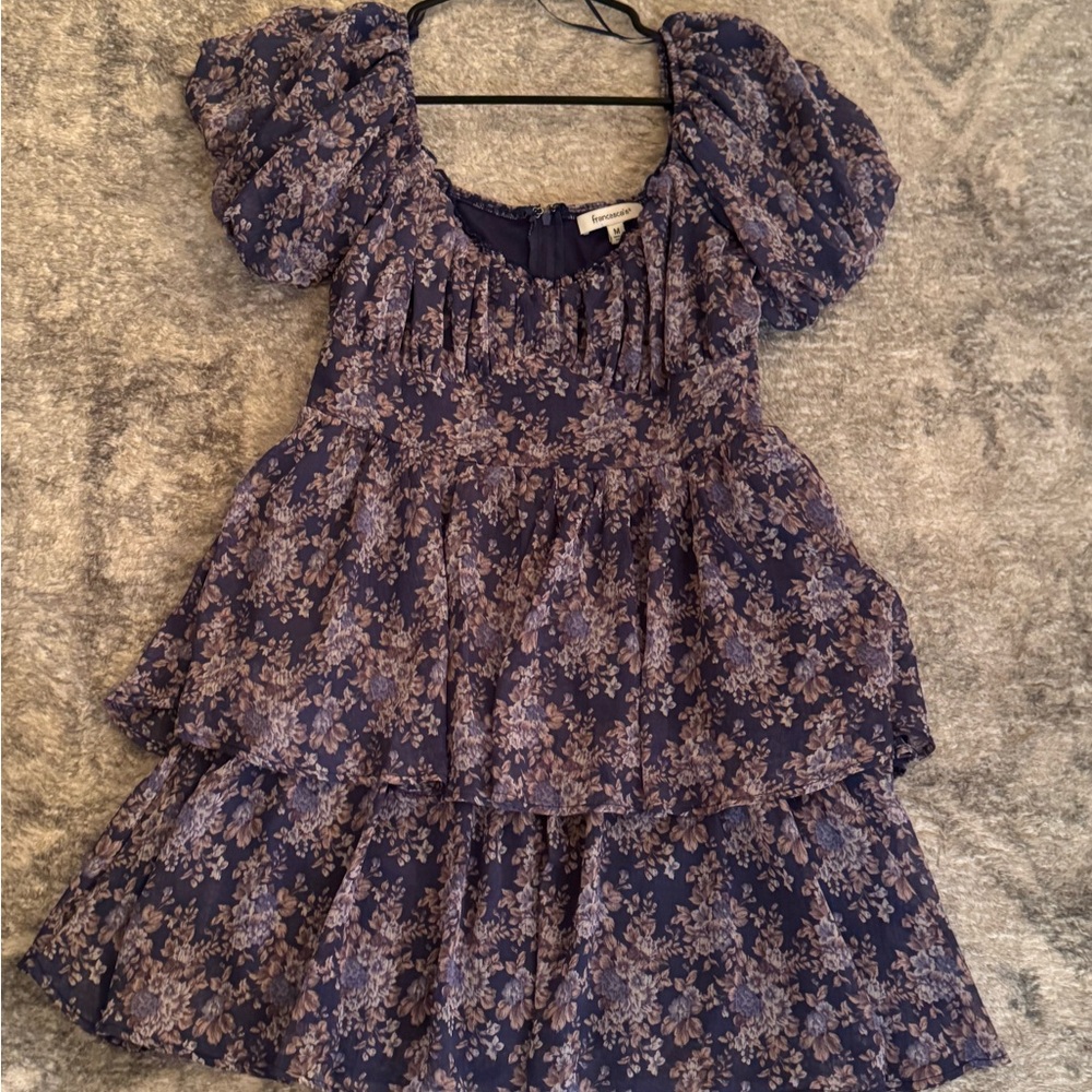 Francesca's Collections Navy Floral Dress